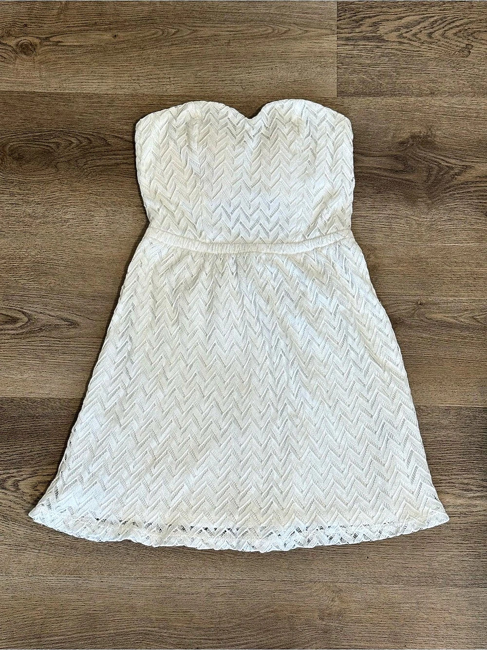 Strapless Mini Dress in White